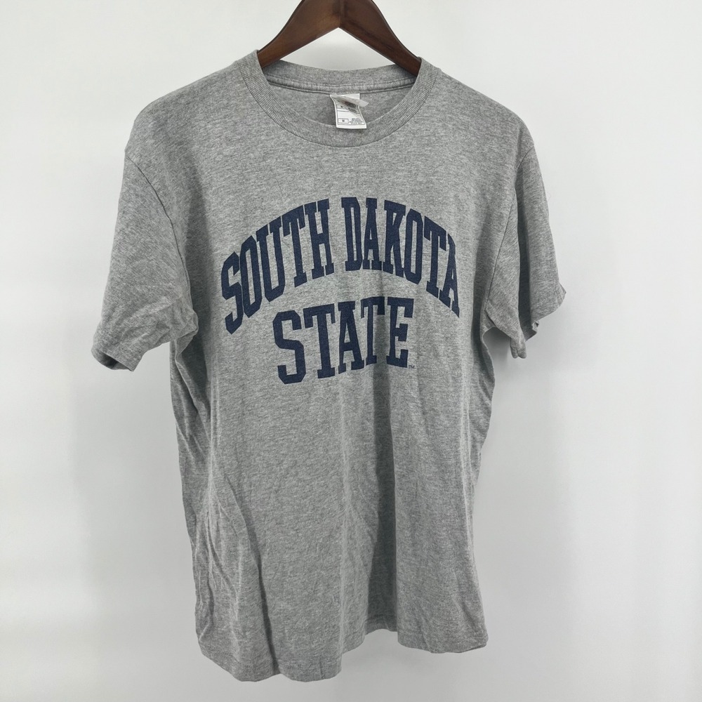 Fruit of the Loom South Dakota State T-Shirt Mens Medium Gray Heavy Cotton Tee